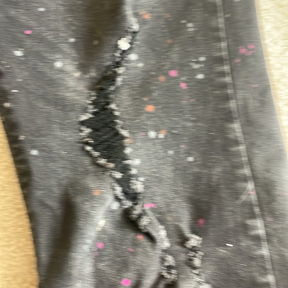 Men’s paint splattered black jeans - Picture 3 of 8